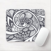 Abstract patroon in Zen-Doodle-stijl Muismat (Met muis)