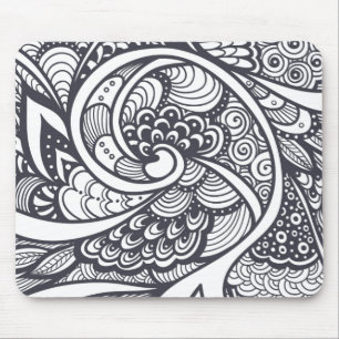 Abstract patroon in Zen-Doodle-stijl Muismat