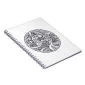 Abstract patroon in Zen-Doodle-stijl Notitieboek (Rechterzijde)