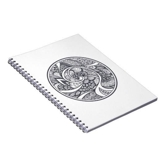 Abstract patroon in Zen-Doodle-stijl Notitieboek (Rechterzijde)