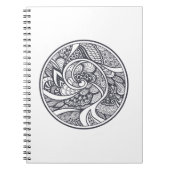 Abstract patroon in Zen-Doodle-stijl Notitieboek (Voorkant)