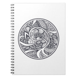 Abstract patroon in Zen-Doodle-stijl Notitieboek