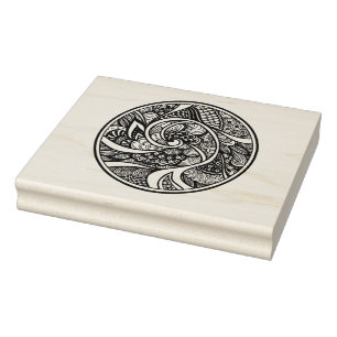 Abstract patroon in Zen-Doodle stijl Rubberstempel