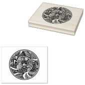 Abstract patroon in Zen-Doodle stijl Rubberstempel (Gestempeld)