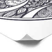 Abstract patroon in Zen-Doodle Style 2 Poster (Hoek)