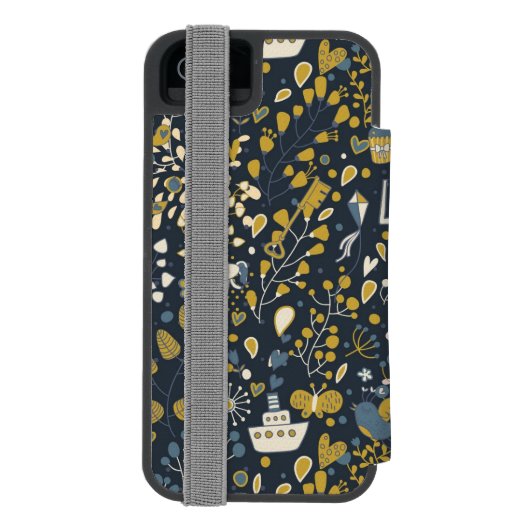 Abstract  patroon incipio iPhone portemonnee hoesje (Agenda Achterkant)