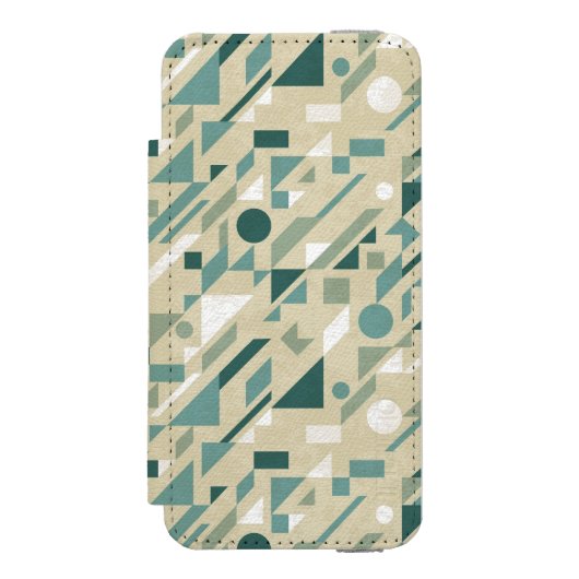 Abstract patroon incipio iPhone portemonnee hoesje (Voorkant Agenda)