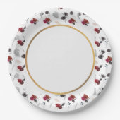 Abstract Patroon Jubileumfeest Papieren Bordje (Voorkant)