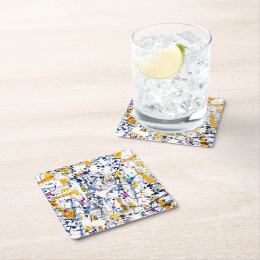 Abstract patroon kartonnen onderzetters (Insitu)