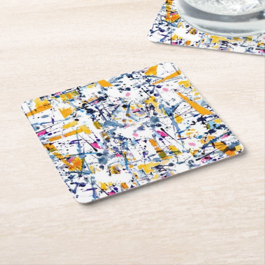 Abstract patroon kartonnen onderzetters (Schuin)