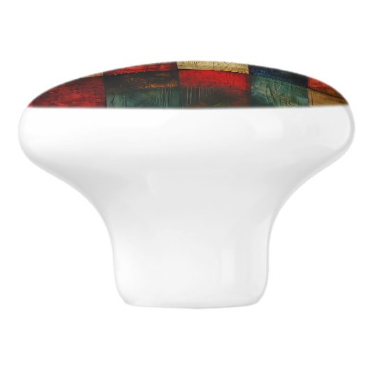 Abstract patroon keramische knop (Zijkant)