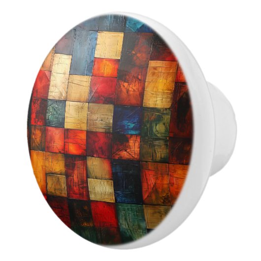 Abstract patroon keramische knop (Rechts)