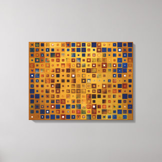 Abstract patroon kleurloos schaken canvas afdruk