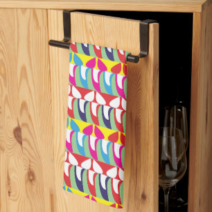 Abstract patroon kleurrijk chic modern theedoek