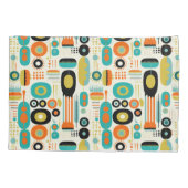 Abstract patroon kleurrijk retro mid century moder kussensloop (Achterkant)