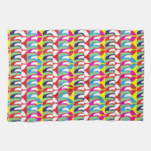 Abstract patroon kleurrijke afbeelding modern theedoek (Horizontaal)