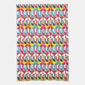 Abstract patroon kleurrijke afbeelding modern theedoek (Verticaal)