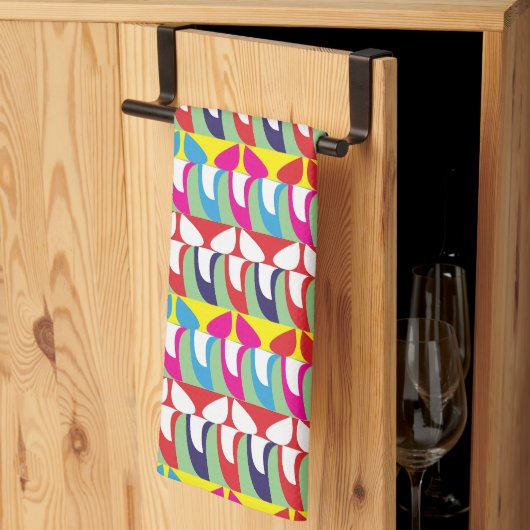 Abstract patroon kleurrijke afbeelding modern theedoek (Derde Gevouwen)