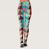 Abstract patroon | Kleurrijke Driehoeksvormen Leggings (Achterkant)