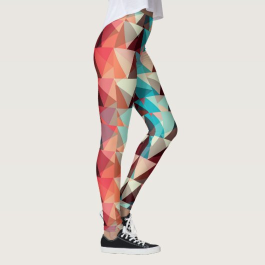 Abstract patroon | Kleurrijke Driehoeksvormen Leggings (Rechts)