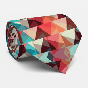 Abstract patroon Kleurrijke Driehoeksvormen Stropdas
