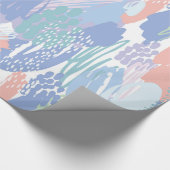 Abstract patroon kleurrijke penseelstreken cadeaupapier (Hoek)