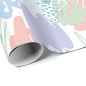 Abstract patroon kleurrijke penseelstreken cadeaupapier (Rol Hoek)