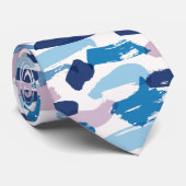 Abstract patroon kleurrijke penseelstreken stropdas (Opgerold)
