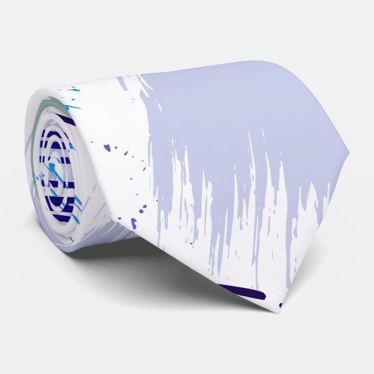 Abstract patroon kleurrijke penseelstreken stropdas (Opgerold)