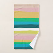 Abstract patroon kleurrijke strips bad handdoek (Handdoek)