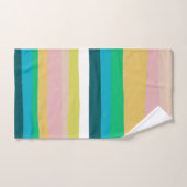 Abstract patroon kleurrijke strips bad handdoek (Handdoek)