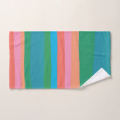 Abstract patroon kleurrijke strips bad handdoek (Handdoek)