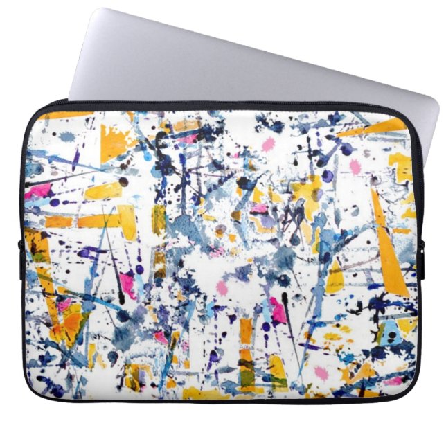 Abstract patroon laptop sleeve (Voorkant)