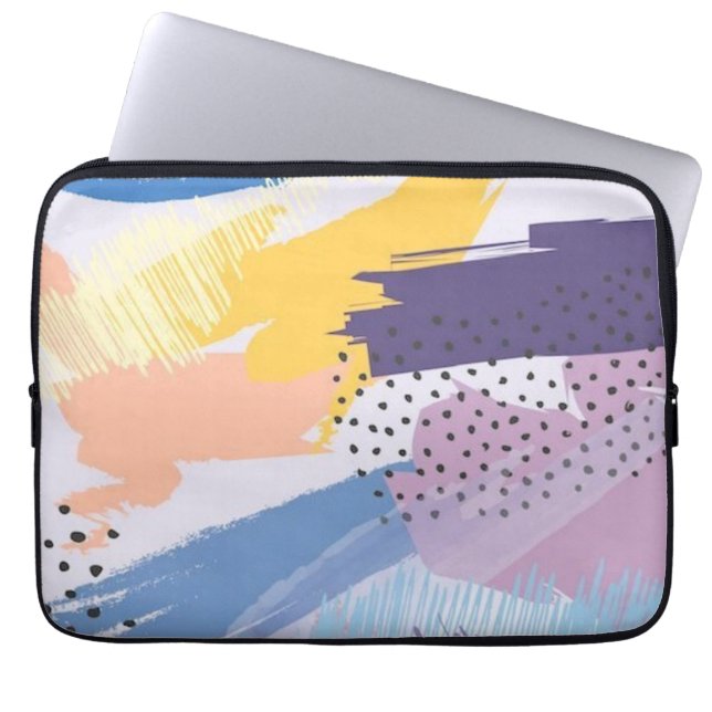 Abstract patroon laptop sleeve (Voorkant)