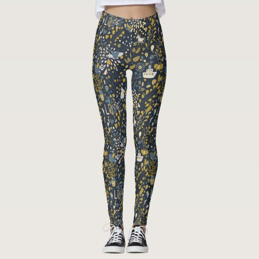 Abstract patroon leggings (Voorkant)