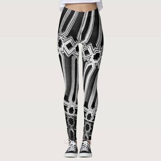 Abstract patroon leggings (Voorkant)