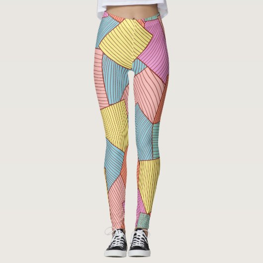 Abstract patroon leggings (Voorkant)