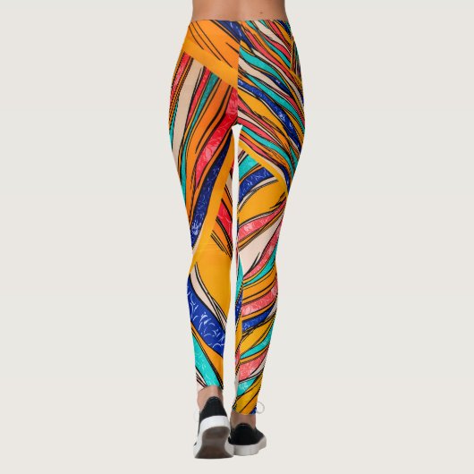 Abstract patroon leggings (Achterkant)