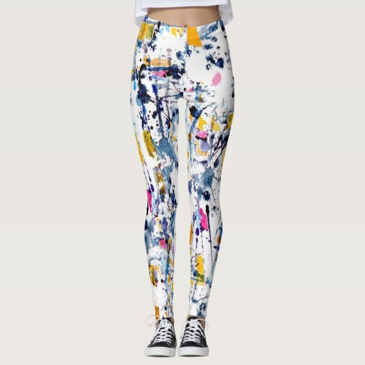 Abstract patroon leggings (Voorkant)