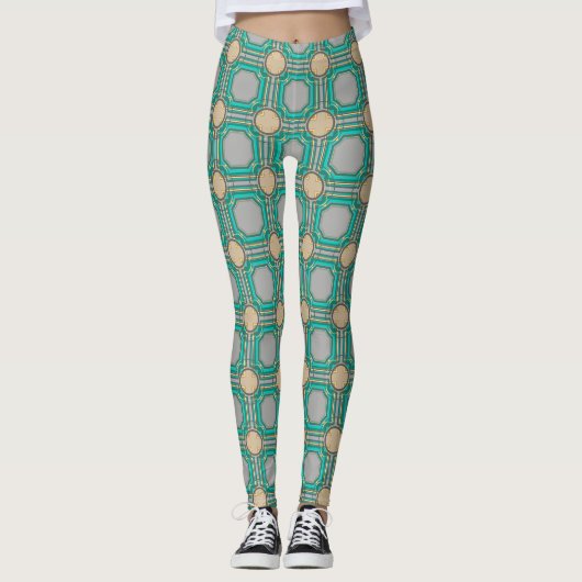 abstract patroon leggings (Voorkant)
