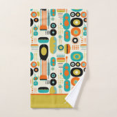 Abstract patroon levendig mid century modern naam bad handdoek (Handdoek)