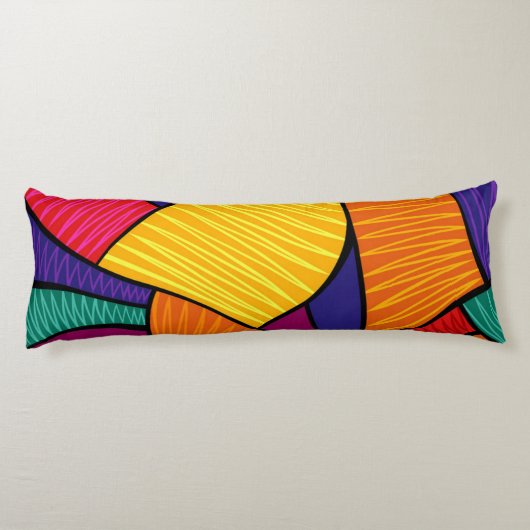 Abstract patroon lichaamskussen (Achterkant)