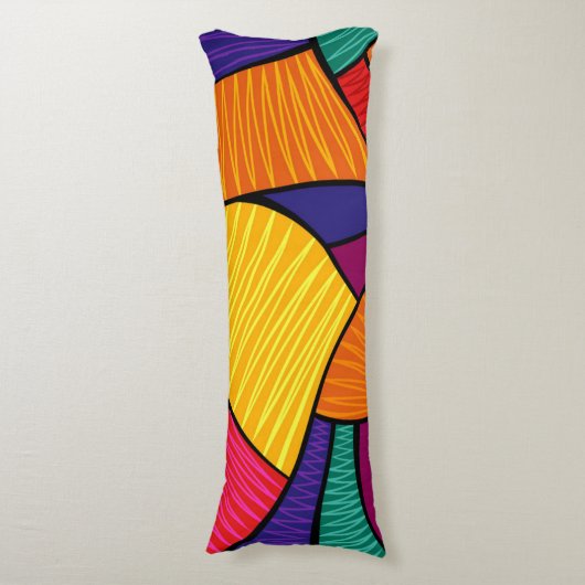 Abstract patroon lichaamskussen (Voorkant Verticaal)