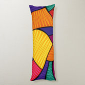 Abstract patroon lichaamskussen (Achterkant (Verticaal))