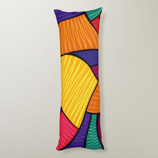 Abstract patroon lichaamskussen (Achterkant (Verticaal))