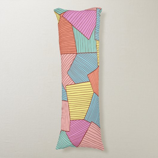 Abstract patroon lichaamskussen (Voorkant Verticaal)