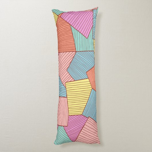 Abstract patroon lichaamskussen (Achterkant (Verticaal))