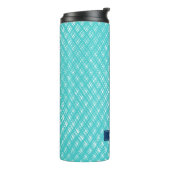 Abstract patroon lijn lijnen omlijnen thermosbeker (Gedraaid links)