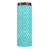 Abstract patroon lijn lijnen omlijnen thermosbeker (Achterkant)