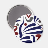 abstract patroon magneet (Voorkant / Achterkant)